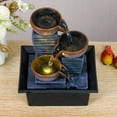 thumbnail image 2 of Small Tabletop Water Fountain Ornament for Desk Home Decor - Circulating Living Room Decoration with Relaxing Water Feature, 2 of 5