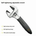 thumbnail image 2 of Ratchet Adjustable Wrench Self-Tightening Multi-Function Large Opening Bathroom 8 Inches, 2 of 6