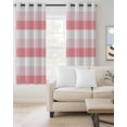 thumbnail image 2 of Pink White Striped Blackout Curtains for Bedroom/Living Room, Thermal Insulated Kitchen Curtains, Farmhouse Stripes Grommet Darkening Window Treatment Drapes 52"x72"x2, 2 of 8