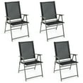 thumbnail image 1 of Costway 4pcs Patio Folding Portable Dining Chairs Metal Frame Armrests Garden Outdoor, 1 of 9