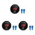 thumbnail image 2 of Youkk DC 5V-48V Voltmeter with Terminal LED Digital Display Car Voltage Meter IP65 Waterproof Accessory for RV Vehicle Automobile Red 3Set, 2 of 6