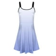 thumbnail image 5 of Spaghetti Straps Gradient Swing Dresses for Women Summer Casual Sleeveless Loose A-Line Mini Beach Sundress, 5 of 6