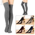 thumbnail image 2 of Gustave 3 Pairs Women Thigh High Socks Extra Long Knit Warm Over the Knee Tall Long Boot Stockings Leg Warmers, 2 of 9