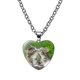 thumbnail image 1 of Collar con colgante de corazón de gato para mujer, collar con cúpula de cristal de gato de dibujos animados, joyería de moda, regalo para pareja, 1 of 4