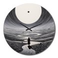 thumbnail image 2 of Designart "Mirage in the Desert III IV" Landscapes Oversized Wall Clock, 2 of 6