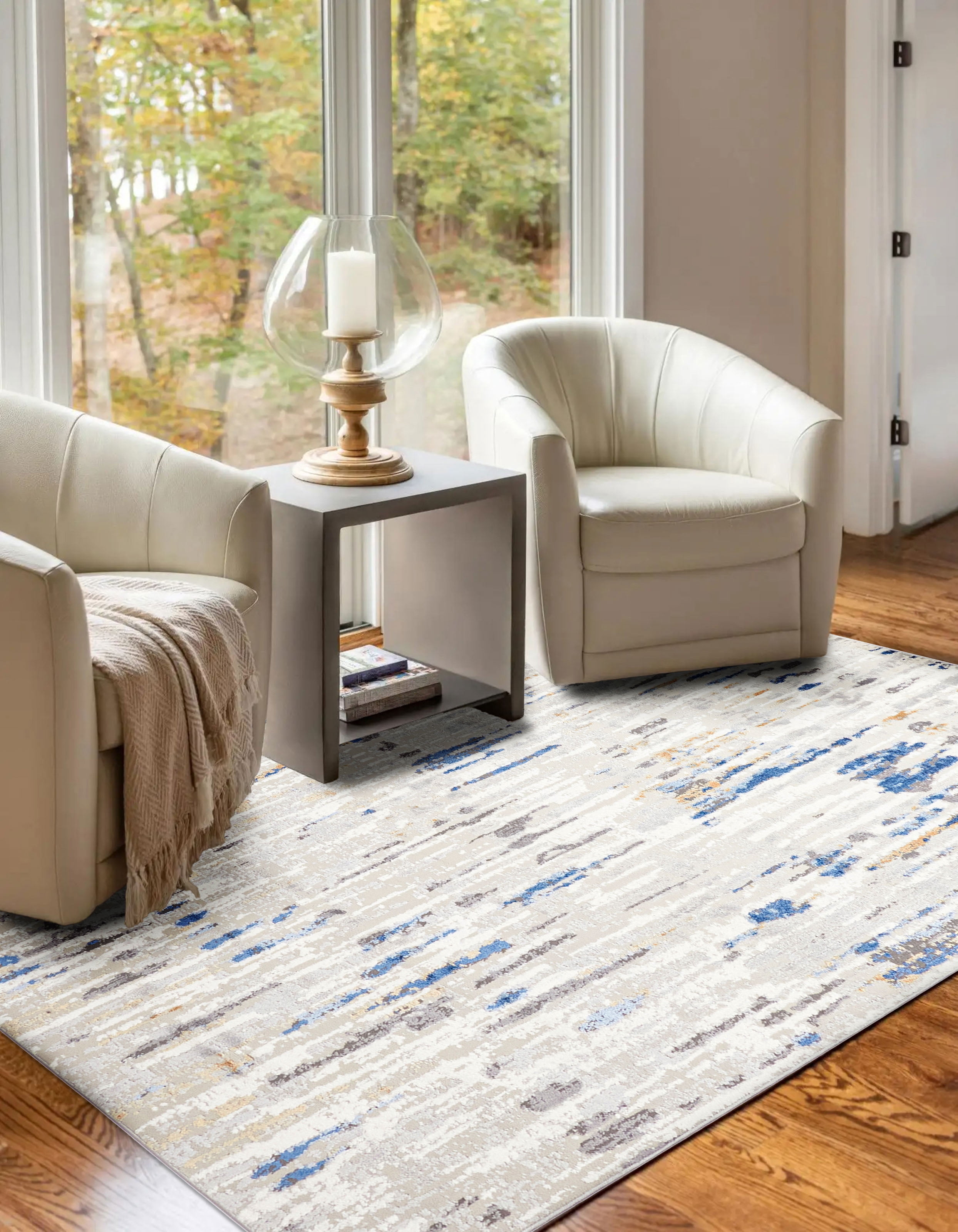 ECARPET Tapis Contemporain/Moderne Juniper pour Salon, Chambre, Salle A Manger, Entrée, Couloir et Plus Encore.