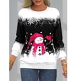 thumbnail image 1 of Jersey de Navidad para mujer, blusa suelta, sudaderas para mujer, camisetas de manga larga de Navidad (Negro XL), 1 of 2