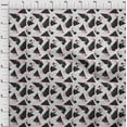 thumbnail image 3 of oneOone Cotton Jersey White Fabric Geometric & Rose Floral Dress Material Fabric Print Fabric By The Yard 58 Inch Wide, 3 of 4