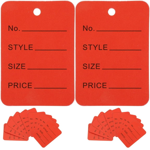 DINHEAROM Prices Label Price Tags for Store Red 1000Pack