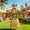 Normal, variant on Lighted Up Giant Skeleton Hawaiian Hula Outfit,DIY 12ft Skeleton Summer Accessories Including Grass Skirt, Flower Garlands & Bracelet,23ft Lights String,Aloha Banner for Outdoor Garden