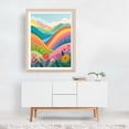 thumbnail image 3 of Rainbow Hills Blossom - Illustration Floral Landscape Nature Pastel Scenic Unframed Wall Art Print 24 x 30 inches, 3 of 4
