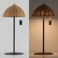 thumbnail image 7 of JONATHAN Y Tilly 12.75" Modern Coastal Indoor/Outdoor Wicker Shade Rechargeable/Cordless Dimmable Integrated LED Table Lamp, Light Brown (Set of 2), JYL7169A-SET2, 7 of 7