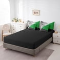 thumbnail image 4 of YST Patchwork Geometry 7 Piece Comforter Set Full For Kids Teen Adults,Green Black Gray Bed In A Bag Geometric Triangle Bedding Comforter Sets Modern Abstract Bed Set Farmhouse Home Decor, 4 of 5