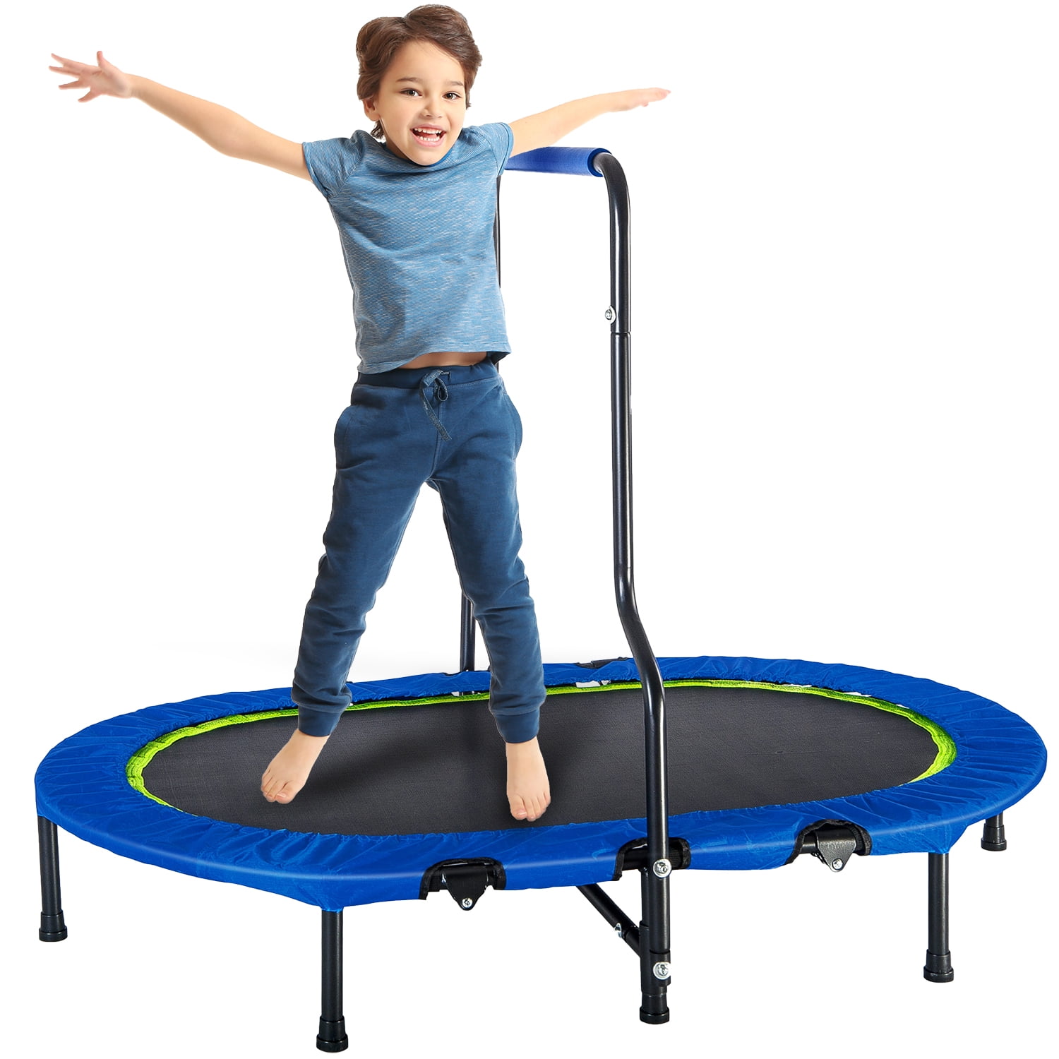 JUMPER Trampoline with Hand Rail, Foldable Mini ParentChild Trampoline