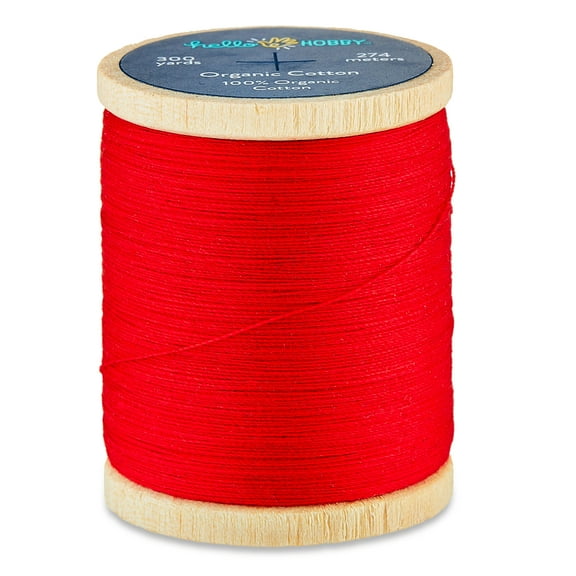 Hello Hobby Red 100% Organic Cotton Thread