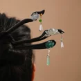 thumbnail image 4 of Horquilla de madera de ébano negra antigua de estilo chino, accesorios para el cabello de madera Hanfu, coletero, otros materiales, joyería para el cabello, 4 of 5