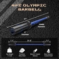 thumbnail image 1 of Royalbelle Blue Barbell Bar, 2 Inch Weight Bars with 25 mm Knurled Grip, 1 of 6