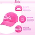 thumbnail image 2 of Gorra de béisbol Barbie a la moda para niñas, gorra de algodón rosa para niñas de 5 a 13 años, gorra ajustable con cierre a presión para el patio de recreo, viajes, uso diario, 2 of 4