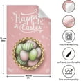 thumbnail image 5 of Basket Easter Eggs Kitchen Tea Towels Set of 6 Absorbent Hand Dish Towels, Pink Dishcloths Lint-Free 18x28 Inch Fast Drying for Cooking Baking Home Clean, 5 of 7