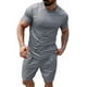 thumbnail image 1 of Hombres Playera Y Pantalones Cortos Con Estampado De Rayas, 1 of 8