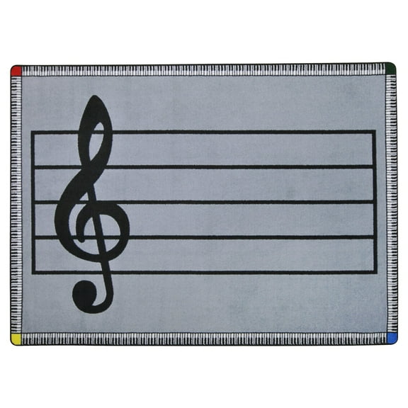 Play Along 7'8" x 10'9" Area Rug In Color Gray