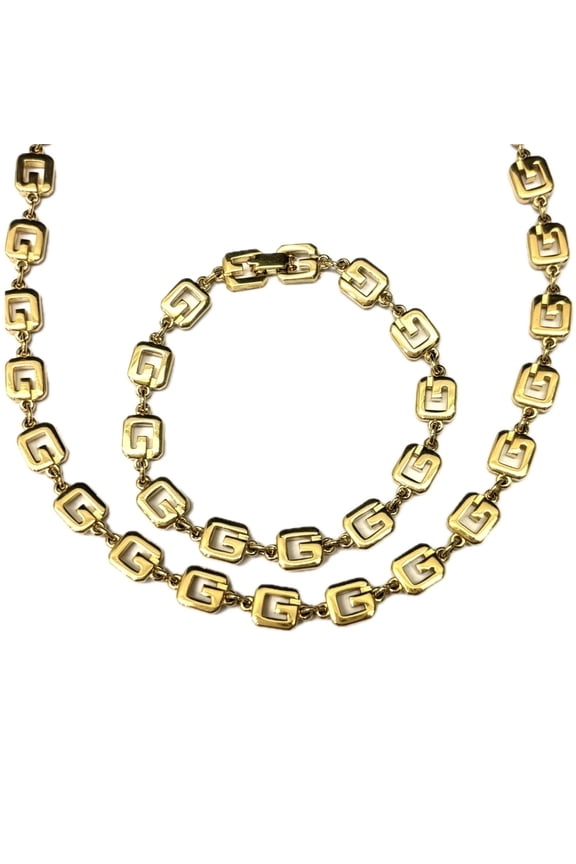 Pre-Owned Givenchy necklace and bracelet set, gold chainGIVENCHY (Good)