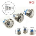 thumbnail image 5 of 16Mm Screw Foot Waterproof Metal Push Button Switch Self-Reset Power Switch Flat Head, 5 of 7