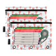 thumbnail image 5 of FORMRS 2 Pack Pencil Pouch for 3 Ring Binder with Clear Window Zipper Pen Case Stationery Organizer, Blue Stripes Lobster Pattern, 5 of 6