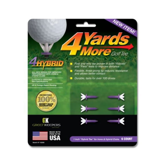 Accelerated Golf Golf 4 Yards More 4HYBRID Purple Golf Tees New