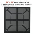 thumbnail image 2 of Sophia & William 37" x 37" Outdoor Square Dining Table Black Steel Frame for 4 Chairs, 2 of 5