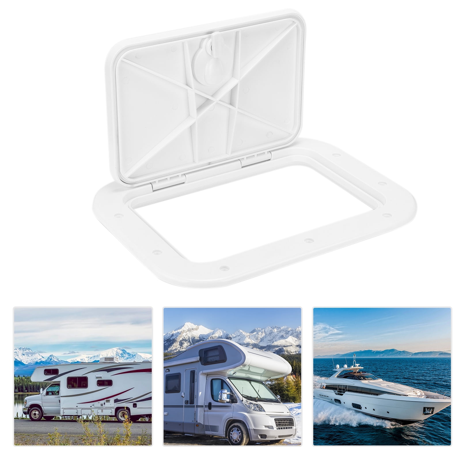 Marine Deck Lid, Detachable 180 Rotate Boat Deck Access White Easy