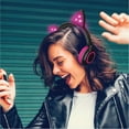 thumbnail image 2 of Hype Wired Pink LED Cat Ear Headphones with 3.5mm Jack Plug, 2 of 16