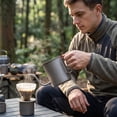 thumbnail image 3 of Titanium Camping Kettle, 420ml Pour Over Coffee Tea Boiler, 3 of 10