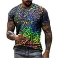thumbnail image 2 of LSLJS T-Shirt à Manches Courtes Col Rond pour Hommes Haut Athlétique Décontracté Imprimé Géométrique T-Shirt Graphique Tee Extérieur Quotidien Vacances Printemps Automne Vêtements, Cadeaux pour Hommes, 2 of 6