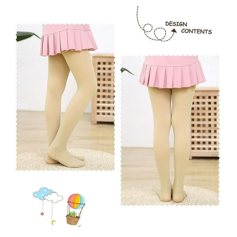 Kids Little Girls Stretch Dance Tights Casual Anti-Slip Solid Color  Leggings Footed Pantyhose