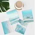 thumbnail image 3 of PixonSign Frameless Wall Art Vibrant Blue Tropical Island Ocean Prints, Set of 4 Wave Beach Shore Wall Decor Arts, Wall Décor, Adhesive Canvas Poster, Modern Home Artwork - 8"x10", 3 of 5