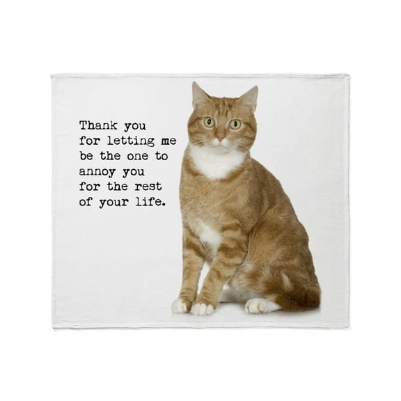 CafePress - Annoying Cat Throw Blanket - Soft Fleece Throw Blanket, 50"x60" for All Ages