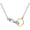 Silver & Gold, variant on Circle Necklace for Women 925 Sterling Silver Round Pendant Necklace Circle Jewelry Gifts for Women Lover Wife