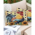 thumbnail image 6 of Retro Rooster Throw Pillow Cover 20 x 30 Inch Decorative Pillow Cover Yellow Sunflower Watercolor Animals Plaid Lumbar Pillowcase Seasonal Rectangle Cushion Case for Couch Sofa Bed Living Room, 6 of 7