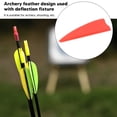 thumbnail image 3 of Feather Fletching, Plastic Feather Fletching Fast Speed 50 Pcs Shield Shape  for Shooting Red, 3 of 7