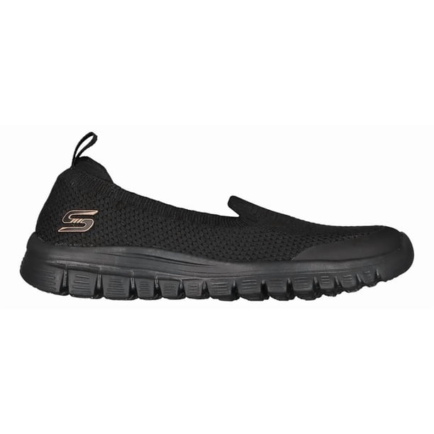 Tenis Skechers Mujer Slip On Confort negro 25