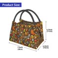 thumbnail image 3 of Vsdgher Picnic Print Insulated Reusable Bags with Sturdy Zipper and Handles, Foldable Totes for Hot or Cold Food Bring or Delivery, 3 of 8