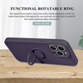 thumbnail image 5 of Compatible with iPhone 13 Pro Max Case with Ring Kickstand Support Magnetic Car Mount,Soft Premium Liquid Silicone Microfiber Liner Case for iPhone 13 Pro Max Women Girl Men-Dark Night Purple, 5 of 14