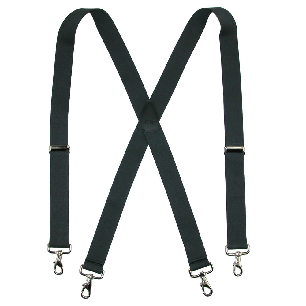 CTM - CTM® Elastic Solid Color X-Back Suspender with Swivel Hook Ends ...