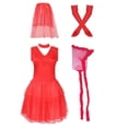 thumbnail image 4 of Disfraz de novia para mujer perfecl rojo sin mangas L, 4 of 8