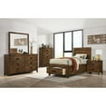 thumbnail image 4 of Picket House Furnishings Wren Twin 3PC Platform Storage Bedroom Set In Chestnut, 4 of 7