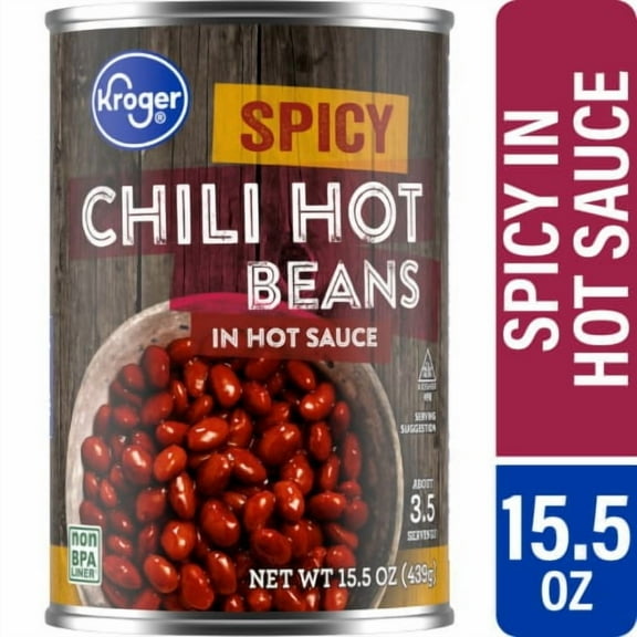 KR Spicy Chili Hot Beans in Hot Sauce 15.5 oz - Pack of 2