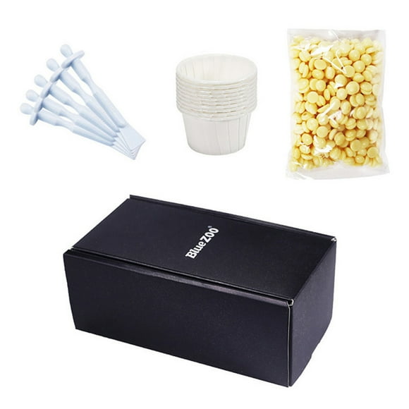 Blue ZOO No Wax Paper Quick Soild Wax Beans Face Nose Portable Hair Remove Suit