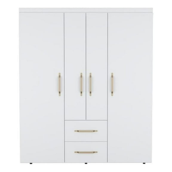 Pemberly Row Modern / Contemporary Armoire Engineered Wood White