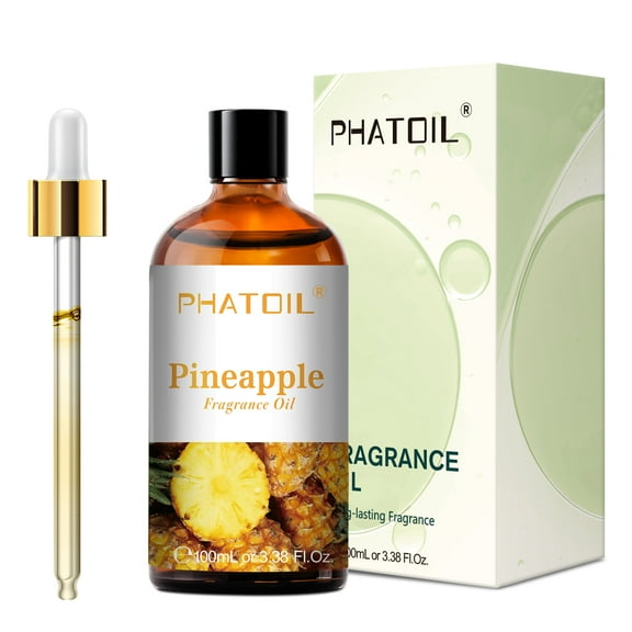 Pineapple Fragrance Oil for diffusers, humidifiers, Home fragrances, DIY Skincare, soap Making, DIY Candle Making, Relaxation, Yoga, and Meditation, 3.38 Fl Oz